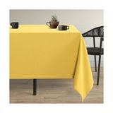 Demor Home Kadife Dokulu Acem Lalesi Sarısı Masa Örtüsü - 130 x 130 cm