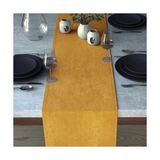 Demor Home Kadife Dokulu Acem Lalesi Sarısı Runner - 40 x 140 cm