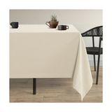 DEMOR HOME Kadife Dokulu Ay Taşı Beji Dertsiz Masa Örtüsü - 150 x 220 cm