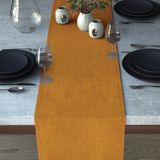 Demor Home Kadife Dokulu Balpeteği Sarısı Runner - 40 x 140 cm