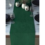 Demor Home Kadife Dokulu Çam Yeşili Runner, 40 x 140 cm, Polyester