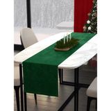 Demor Home Kadife Dokulu Çam Yeşili Runner - 40 x 140 cm