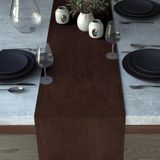 Demor Home Kadife Dokulu Çikolata Kahvesi Runner - 40 x 140 cm
