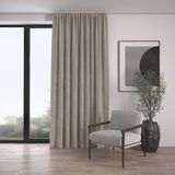 Demor Home Kadife Dokulu Ekstrafor Büzgülü Açık Gri Tek Kanat 200x260 cm Fon Perde