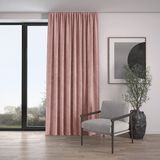 Demor Home Kadife Dokulu Ekstrafor Büzgülü Bebek Pembesi Tek Kanat 100x260 cm Fon Perde