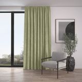 Demor Home Kadife Dokulu Ekstrafor Büzgülü Çağla Yeşili Tek Kanat 250x250 cm Fon Perde