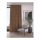 Demor Home Kadife Dokulu Ekstrafor Büzgülü Çikolata Kahvesi Tek Kanat 200x260 cm Fon Perde