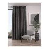 Demor Home Kadife Dokulu Ekstrafor Büzgülü Duman Grisi Tek Kanat 100x260 cm Fon Perde