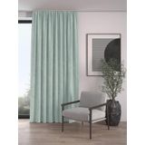 Demor Home Kadife Dokulu Ekstrafor Büzgülü Fon Perde, 100 x 260 cm, Nil Yeşili
