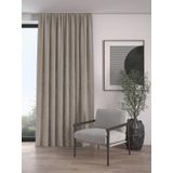 Demor Home Kadife Dokulu Ekstrafor Büzgülü Fon Perde, 200 x 250 cm, Açık Gri