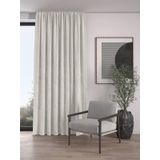 Demor Home Kadife Dokulu Ekstrafor Büzgülü Fon Perde, 200 x 260 cm, Badem Ezmesi Rengi