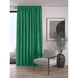 Demor Home Kadife Dokulu Ekstrafor Büzgülü Fon Perde, 400 x 250 cm, Çam Yeşili