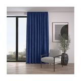 Demor Home Kadife Dokulu Ekstrafor Büzgülü Gece Mavisi Tek Kanat 150x250 cm Fon Perde
