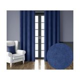 Demor Home Kadife Dokulu Ekstrafor Büzgülü Gece Mavisi Tek Kanat 200x260 cm Fon Perde