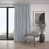 Demor Home Kadife Dokulu Ekstrafor Büzgülü Gümüş Grisi Tek Kanat 250x250 cm Fon Perde