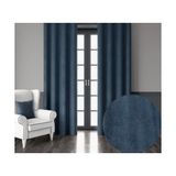 Demor Home Kadife Dokulu Ekstrafor Büzgülü Güvercin Mavisi Tek Kanat 150x270 cm Fon Perde