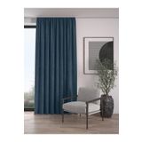 Demor Home Kadife Dokulu Ekstrafor Büzgülü Güvercin Mavisi Tek Kanat 200x260 cm Fon Perde