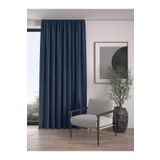 Demor Home Kadife Dokulu Ekstrafor Büzgülü Lacivert Tek Kanat 250x270 cm Fon Perde