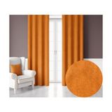 Demor Home Kadife Dokulu Ekstrafor Büzgülü Portakal Rengi Tek Kanat 100x270 cm Fon Perde