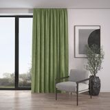 Demor Home Kadife Dokulu Ekstrafor Büzgülü Tatlı Yeşil Tek Kanat 250x250 cm Fon Perde