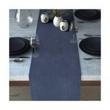 Demor Home Kadife Dokulu Güvercin Mavisi Runner - 40 x 140 cm