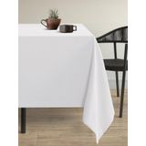 DEMOR HOME Kadife Dokulu Kar Beyazı Dertsiz Masa Örtüsü - 150 x 260 cm