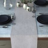 Demor Home Kadife Dokulu Kar Beyazı Runner - 40 x 140 cm