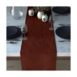 Demor Home Kadife Dokulu Kiremit Rengi Runner - 40 x 140 cm