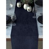 Demor Home Kadife Dokulu Lacivert Runner, 40 x 140 cm, Polyester