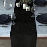 Demor Home Kadife Dokulu Panter Siyahı Runner - 40 x 140 cm