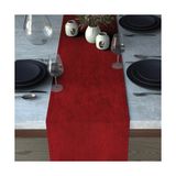 Demor Home Kadife Dokulu Saltanat Kırmızısı Runner - 40 x 140 cm