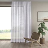 Demor Home Keten Görünümlü Ekstrafor Büzgülü Beyaz Yüksek Kalite Tül Perde - 200 x 260 cm
