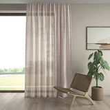Demor Home Keten Görünümlü Ekstrafor Büzgülü Keten Rengi Yüksek Kalite Tül Perde - 200 x 250 cm