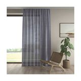 Demor Home Keten Görünümlü Ekstrafor Büzgülü Koyu Gri Yüksek Kalite Tül Perde - 100 x 270 cm