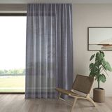 Demor Home Keten Görünümlü Ekstrafor Büzgülü Koyu Gri Yüksek Kalite Tül Perde - 250 x 250 cm