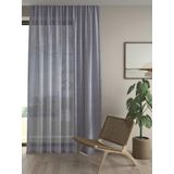 Demor Home Keten Görünümlü Gri Tül Perde, 150x250 cm, Ekstrafor Büzgülü