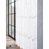 Demor Home Kırık Beyaz Lüks Keten Dokulu 1/3 Sık Pile Zarif Tül Perde | Ütü Istemez | Dolgun Pile | Trend Ürün - 200 x 250 cm