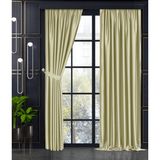 Demor Home Kum Beji Yarı Mat Blackout Ekstrafor Büzgülü Tek Kanat 150x250 cm Fon Perde