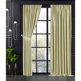 Demor Home Kum Beji Yarı Mat Blackout Ekstrafor Büzgülü Tek Kanat 250x250 cm Fon Perde