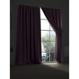Demor Home Lavanta Rengi Blackout Fon Perde, 150 x 250 cm, Ekstrafor Büzgülü, Polyester