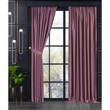 Demor Home Lavanta Rengi Yarı Mat Blackout Ekstrafor Büzgülü Tek Kanat 200x270 cm Fon Perde