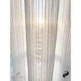 Demor Home Premium Çizgili Tül Perde, 100x270 cm, 1/3 Pile Tok Duruşlu, Beyaz