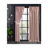 Demor Home Pudra Pembe Yarı Mat Blackout Ekstrafor Büzgülü Tek Kanat 300x250 cm Fon Perde