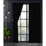 Demor Home Siyah Yarı Mat Blackout Ekstrafor Büzgülü Tek Kanat 200x260 cm Fon Perde