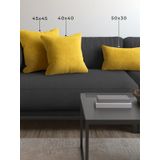 Demor Home Soft Series Acem Lale Sarısı Kırlent Kılıfı, 50x30 cm, Polyester