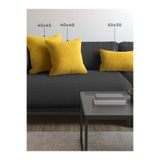 Demor Home Soft Series Acem Lale Sarısı Kırlent, Yastık Kılıfı