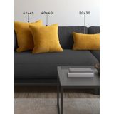 Demor Home Soft Series Bal Peteği Sarısı Kırlent, Yastık Kılıfı