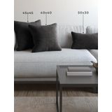 Demor Home Soft Series Duman Grisi Kırlent Kılıfı, 45x45 cm, Polyester