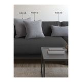 Demor Home Soft Series Gümüş Grisi Kırlent, Yastık Kılıfı