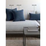 Demor Home Soft Series Güvercin Mavisi Kırlent Kılıfı, 45x45 cm, Polyester